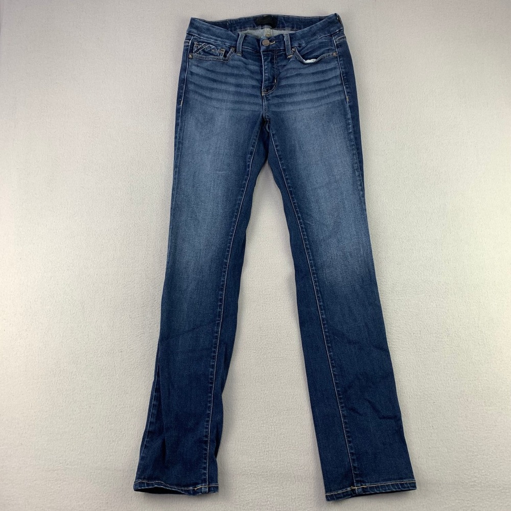 Buckle Black Fit No. 53 Straight Jeans Womens 26 Blue Denim Stretch Whiskered